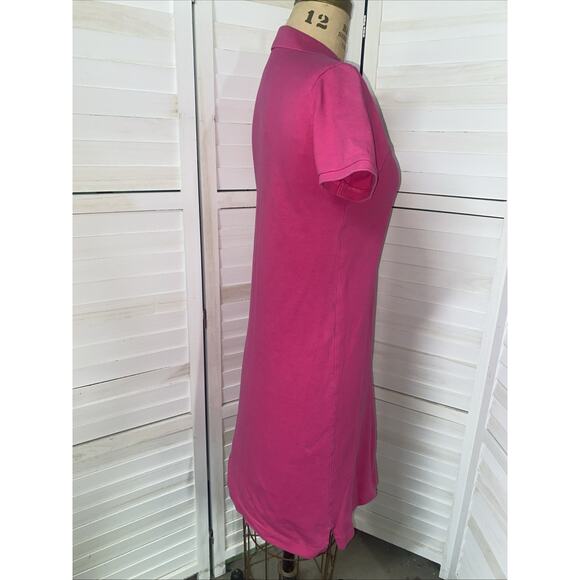 Ralph Lauren Sport Cotton Polo Pink Dress White Logo Embroidered SMALL - Picture 5 of 8